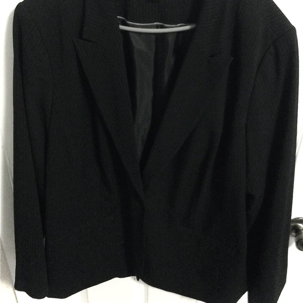 Liz Claiborne - Navy Blue Stripe Suit Jacket, Size 24W